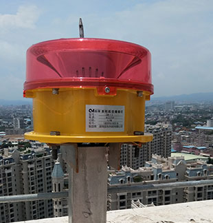 Hundreds of Medium Intensity Aircraft Warning Light type B installed at the airport