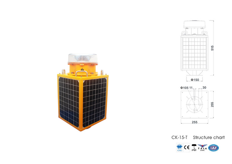 CK-15-T type B Solar-powered Medium Intensity Aviation Obstruction Light