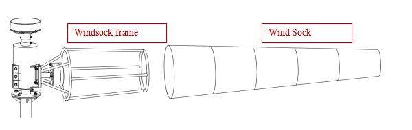 Heliport Windsock Light or Heliport wind vane